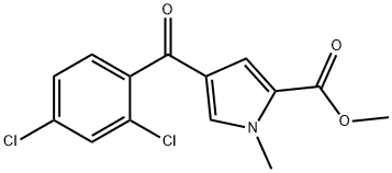 METHYL 4-(2,4-DICHLOROBENZOYL)-1-METHYL-1H-PYRROLE-2-CARBOXYLATE 结构式