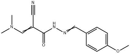 2-CYANO-3-(DIMETHYLAMINO)-N'-[(4-METHOXYPHENYL)METHYLENE]ACRYLOHYDRAZIDE 结构式