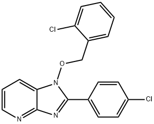 1-[(2-CHLOROBENZYL)OXY]-2-(4-CHLOROPHENYL)-1H-IMIDAZO[4,5-B]PYRIDINE 结构式