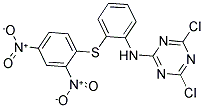 N2-(2-[(2,4-DINITROPHENYL)THIO]PHENYL)-4,6-DICHLORO-1,3,5-TRIAZIN-2-AMINE 结构式