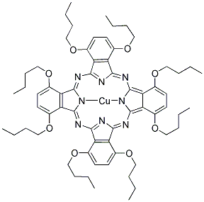 1,4,8,11,15,18,22,25-OCTABUTOXYPHTHALOCYANINE COPPER(II) SALT 结构式