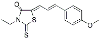 3-Ethyl-5-(3-(4-methoxyphenyl)prop-2-enylidene)-2-thioxo-1,3-thiazolidin-4-one 结构式