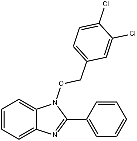 1-[(3,4-DICHLOROBENZYL)OXY]-2-PHENYL-1H-1,3-BENZIMIDAZOLE 结构式