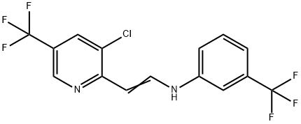 N-(2-[3-CHLORO-5-(TRIFLUOROMETHYL)-2-PYRIDINYL]VINYL)-3-(TRIFLUOROMETHYL)ANILINE 结构式