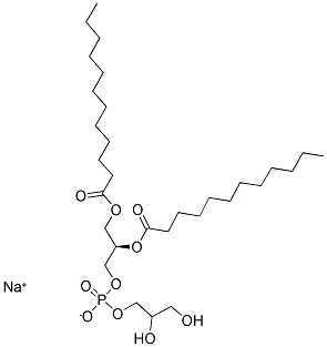 1,2-DILAUROYL-SN-GLYCERO-3-PHOSPHOGLYCEROL, SODIUM SALT 结构式