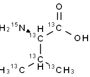 L-缬氨酸-13C5,15N 结构式