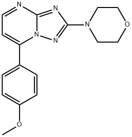 7-(4-METHOXYPHENYL)-2-MORPHOLINO[1,2,4]TRIAZOLO[1,5-A]PYRIMIDINE 结构式