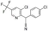 2-(3-氯-5-(三氟甲基)吡啶-2-基)-2-(4-氯苯基)乙腈 结构式
