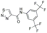 N-[3,5-BIS(TRIFLUOROMETHYL)PHENYL]-1,2,3-THIADIAZOLE-4-CARBOXAMIDE 结构式