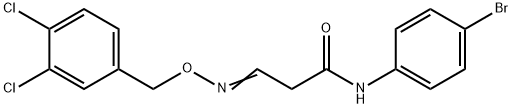 N-(4-BROMOPHENYL)-3-([(3,4-DICHLOROBENZYL)OXY]IMINO)PROPANAMIDE 结构式