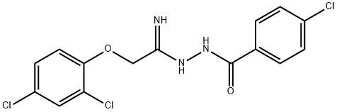 N'-(4-CHLOROBENZOYL)-2-(2,4-DICHLOROPHENOXY)ETHANEHYDRAZONAMIDE 结构式