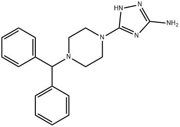 5-(4-Benzhydrylpiperazino)-1H-1,2,4-triazol-3-amine 结构式