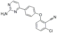 2-[4-(2-AMINOPYRIMIDIN-4-YL)PHENOXY]-6-CHLOROBENZONITRILE 结构式