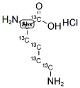 L-赖氨酸-13C6 盐酸盐 结构式