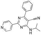 4-(ISOPROPYLAMINO)-6-PHENYL-2-(4-PYRIDINYL)-5-PYRIMIDINECARBONITRILE 结构式