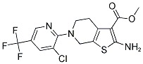METHYL 2-AMINO-6-[3-CHLORO-5-(TRIFLUOROMETHYL)-2-PYRIDINYL]-4,5,6,7-TETRAHYDROTHIENO[2,3-C] PYRIDINE-3-CARBOXYLATE 结构式