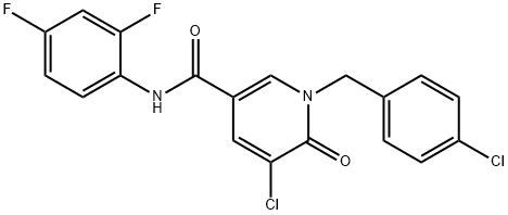 5-CHLORO-1-(4-CHLOROBENZYL)-N-(2,4-DIFLUOROPHENYL)-6-OXO-1,6-DIHYDRO-3-PYRIDINECARBOXAMIDE 结构式