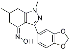 3-Benzo[d]1,3-dioxolen-5-yl-4-(hydroxyimino)-1,6-dimethyl-5,6,7-TRIHYDRO1H-indazole 结构式
