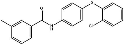 N-(4-[(2-CHLOROPHENYL)SULFANYL]PHENYL)-3-METHYLBENZENECARBOXAMIDE 结构式