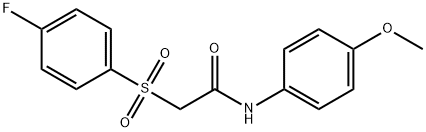 2-[(4-FLUOROPHENYL)SULFONYL]-N-(4-METHOXYPHENYL)ACETAMIDE 结构式