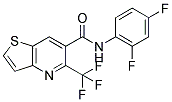 N-(2,4-DIFLUOROPHENYL)-5-(TRIFLUOROMETHYL)THIENO[3,2-B]PYRIDINE-6-CARBOXAMIDE 结构式