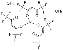 YTTRIUM HEXAFLUOROACETYLACETONATE DIHYDRATE 结构式