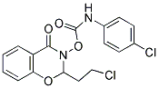 2-(2-CHLOROETHYL)-4-OXO-3,4-DIHYDRO-2H-1,3-BENZOXAZIN-3-YL N-(4-CHLOROPHENYL)CARBAMATE 结构式