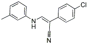 1-CYANO-1-(4-CHLOROPHENYL)-2-[(3-METHYLPHENYL)AMINO]ETHENE 结构式