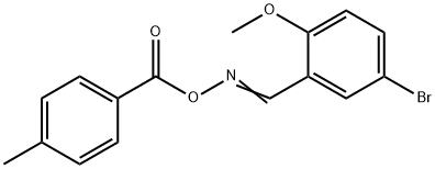 4-BROMO-1-METHOXY-2-(([(4-METHYLBENZOYL)OXY]IMINO)METHYL)BENZENE 结构式