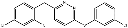 3-Chlorophenyl 6-(2,4-dichlorobenzyl)-3-pyridazinyl sulfide 结构式