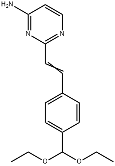 2-[4-(DIETHOXYMETHYL)STYRYL]-4-PYRIMIDINAMINE 结构式