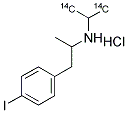 N-ISOPROPYL-P-IODOAMPHETAMINE HYDROCHLORIDE, [ISOPROPYLMETHYL-1,3-14C] 结构式
