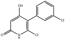 6-CHLORO-5-(3-CHLOROPHENYL)-2,4-PYRIDINEDIOL 结构式