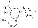 S-([3-(2,6-DICHLOROPHENYL)-5-METHYLISOXAZOL-4-YL]METHYL) O,O-DIETHYL PHOSPHODITHIOATE 结构式