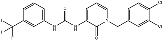 N-[1-(3,4-DICHLOROBENZYL)-2-OXO-1,2-DIHYDRO-3-PYRIDINYL]-N'-[3-(TRIFLUOROMETHYL)PHENYL]UREA 结构式