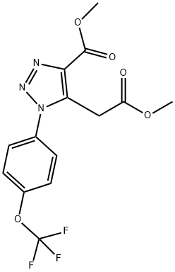 METHYL 5-(2-METHOXY-2-OXOETHYL)-1-[4-(TRIFLUOROMETHOXY)PHENYL]-1H-1,2,3-TRIAZOLE-4-CARBOXYLATE 结构式