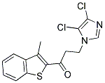 3-(4,5-DICHLORO-1H-IMIDAZOL-1-YL)-1-(3-METHYLBENZO[B]THIOPHEN-2-YL)PROPAN-1-ONE 结构式