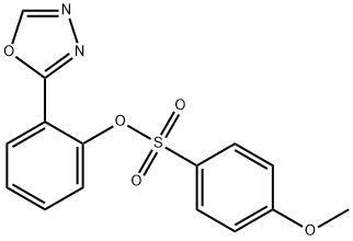 2-(1,3,4-OXADIAZOL-2-YL)PHENYL 4-METHOXYBENZENESULFONATE 结构式