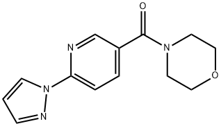 MORPHOLINO[6-(1H-PYRAZOL-1-YL)-3-PYRIDINYL]METHANONE 结构式