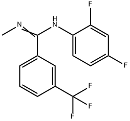 N-(2,4-DIFLUOROPHENYL)-N'-METHYL-3-(TRIFLUOROMETHYL)BENZENECARBOXIMIDAMIDE 结构式