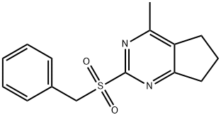 2-(BENZYLSULFONYL)-4-METHYL-6,7-DIHYDRO-5H-CYCLOPENTA[D]PYRIMIDINE 结构式