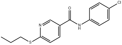 N-(4-CHLOROPHENYL)-6-(PROPYLSULFANYL)NICOTINAMIDE 结构式