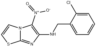 N-(2-CHLOROBENZYL)-5-NITROIMIDAZO[2,1-B][1,3]THIAZOL-6-AMINE 结构式