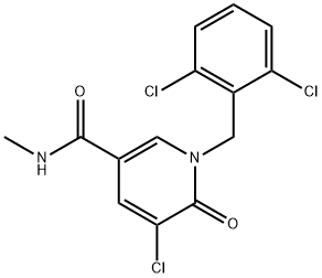 5-CHLORO-1-(2,6-DICHLOROBENZYL)-N-METHYL-6-OXO-1,6-DIHYDRO-3-PYRIDINECARBOXAMIDE 结构式