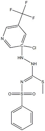 N-[(2-[3-CHLORO-5-(TRIFLUOROMETHYL)-2-PYRIDINYL]HYDRAZINO)(METHYLSULFANYL)METHYLENE]BENZENESULFONAMIDE 结构式