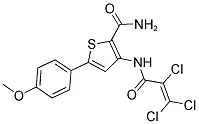 5-(4-METHOXYPHENYL)-3-[(2,3,3-TRICHLOROACRYLOYL)AMINO]THIOPHENE-2-CARBOXAMIDE 结构式