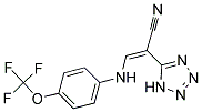 2-(2H-2,3,4,5-TETRAAZOLYL)-3-((4-(TRIFLUOROMETHOXY)PHENYL)AMINO)PROP-2-ENENITRILE 结构式