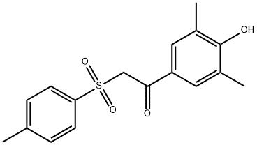 1-(4-HYDROXY-3,5-DIMETHYLPHENYL)-2-[(4-METHYLPHENYL)SULFONYL]-1-ETHANONE 结构式