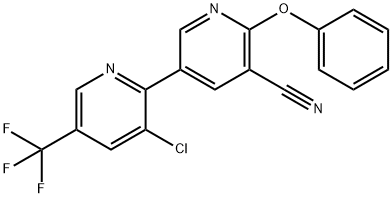 2-PHENOXY-5-(3-CHLORO-5-TRIFLUOROMETHYL-2-PYRIDYL)-3-CYANOPYRIDINE 结构式