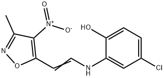 4-CHLORO-2-([2-(3-METHYL-4-NITRO-5-ISOXAZOLYL)VINYL]AMINO)BENZENOL 结构式